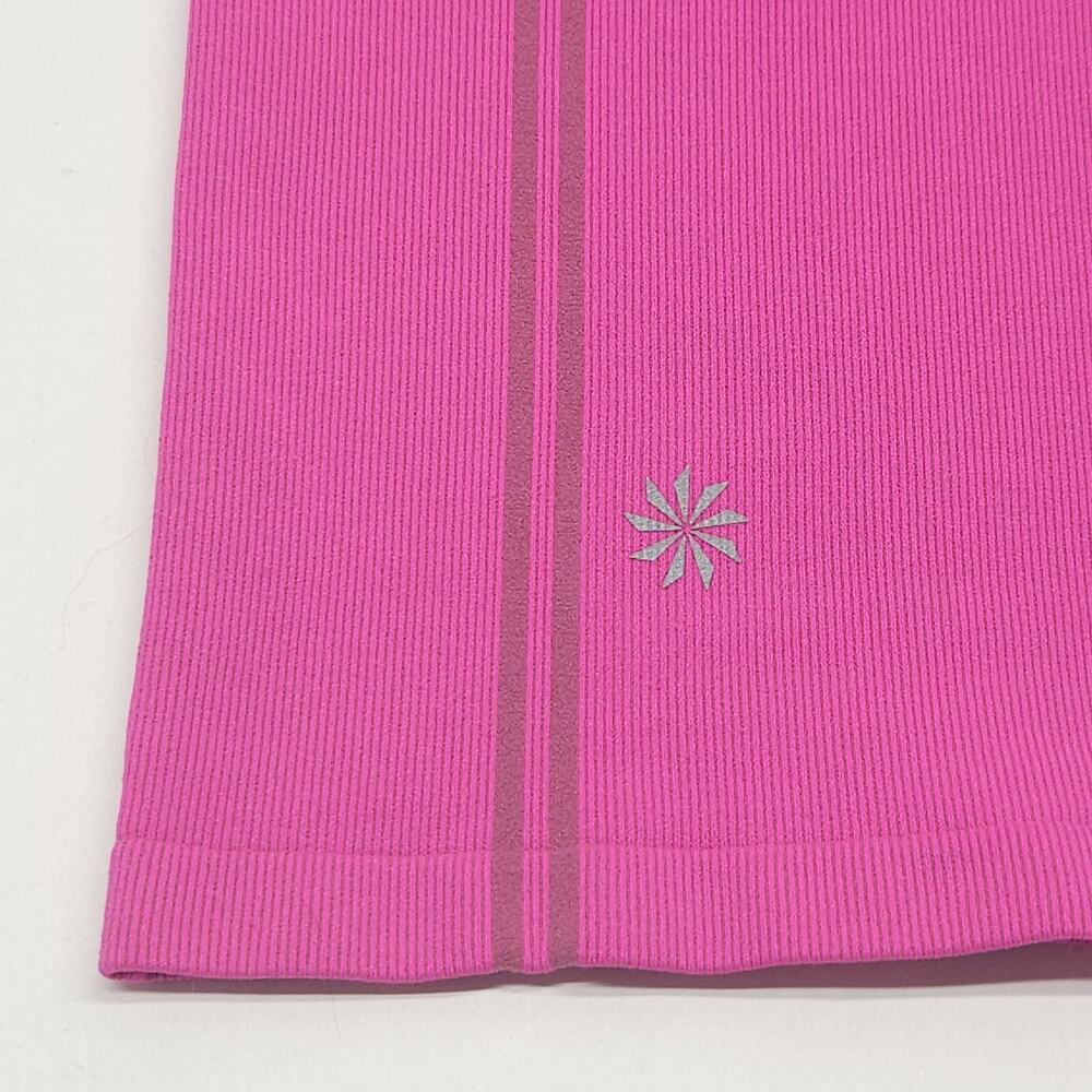 Athleta Hoodie Women S Pink Bodyfit Stretch Zip Activewear Gym EUC - Picture 9 of 9